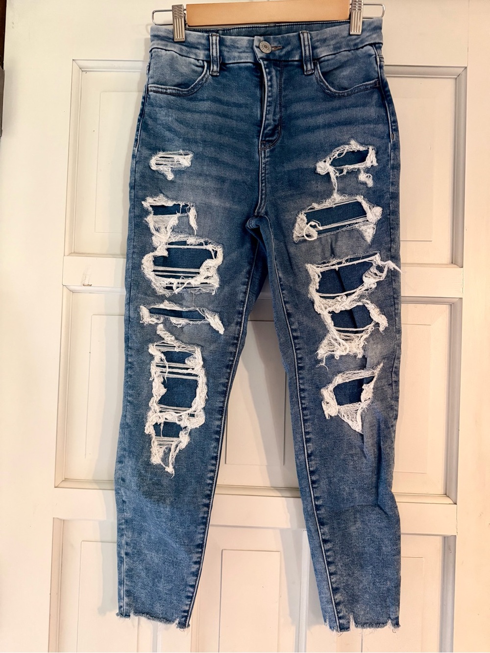 American Eagle Outfitters Light Blue Curvy Hi-Rise Jeggings